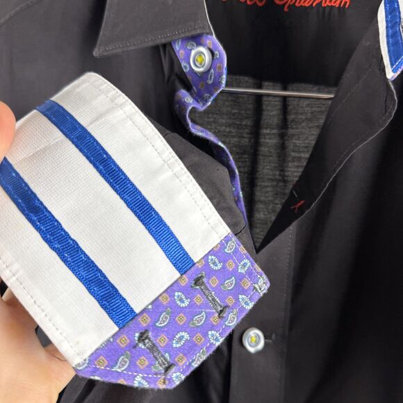 3 Robert Graham Men’s Shirt Bundle, Size Medium – Three Piece Lot, 100% Cotton - Picture 10 of 15